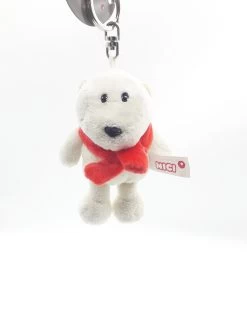 Nici 25950 Schlüsselanhänger Eisbär Mit Rotem Schal 10cm Plüsch Polar Bär