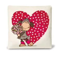 Nici 34608 Kissen Schaf Jolly Mäh Herz Blumen I Love You 26x26cm Plüsch