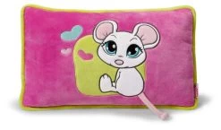 Nici 37779 Kissen Weiße Maus Sweet Hearts Plüsch Rechteckig 43x25cm