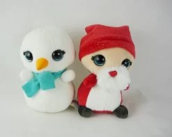 Nici 40300 Nicidoos Schneemann & Weihnachtsmann / Nikolaus Set 16cm Plüsch -Nici 40300 2