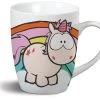 Nici 42234 Tasse Einhorn Rainbow Flair + Theodor & Friends 8x10cm Porzellan