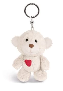 Nici 42600 Schlüsselanhänger Love-Bär Weiß Mit Herz Ca 10cm Plüsch Liebe