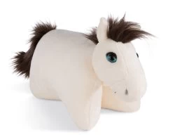 Nici 43216 Kuscheltier-Kissen 2-in-1 Mustang Ayeta Weißes Pferd 40x30cm Plüsch
