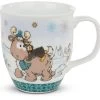 Nici 44151 Tasse Rentier Reny Heart +Pinguin Kaffeetasse 9,5x10cm Winter Glamour