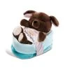 Nici 48112 Sleeping Puppies Schlafendes Hundebaby Im Körbchen 12cm Dunkelbraun