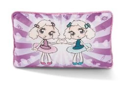 Nici 45890 Twinsies Kissen Schafe Plüsch Rechteckig 43x25cm Lila