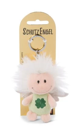 Nici 46123 Schlüsselanhänger Schutzengel Grün Mit Kleeblatt 7cm Plüsch