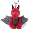 Nici 47997 Schlüsselanhänger Roter Drache Eldor 10cm Plüsch Dragonia