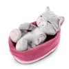 Nici 47144 Sleeping Kitties Schlafende Katze Im Körbchen 16cm Plüsch Grau