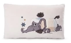 Nici 48578 Kissen Elefant Amadou Im Schneeanzug 43x25cm Plüsch Winter Discovery