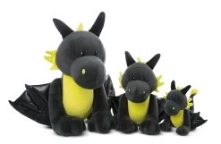 Nici 47994 Drache Dragor Schwarz-gelb 30cm Stehend Plüsch Kuscheltier Dragonia -Nici 47995 06 47994 47993 Groessenvergleich 2048x1331 1