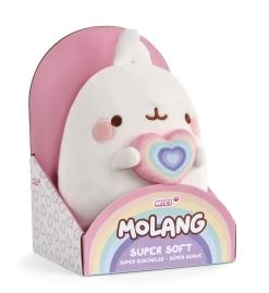 Nici 48225 Molang Mit Regenbogenherz 24cm Stretch-Plüsch Im Karton Kawaii