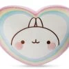 Nici 48228 Kissen Herzförmig Molang Regenbogenherz 40x30cm Stretch-Plüsch Kawaii
