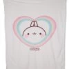 Nici 48229 Kuscheldecke Molang Mit Regenbogenherz 140x175cm Plüsch Kawaii