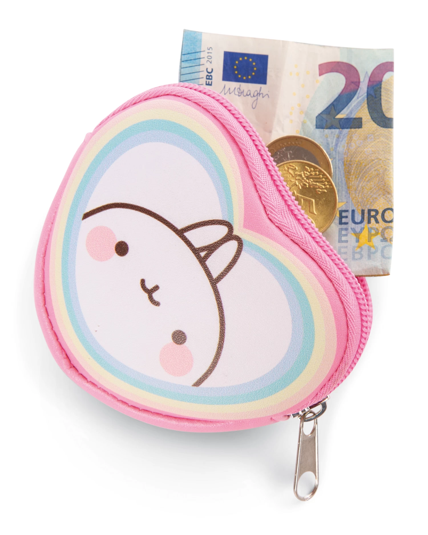 Nici 48232 Münztäschchen Molang Regenbogen Mit Karabiner 10x8x2cm Kawaii 2 Nici 48232 Münztäschchen Molang Regenbogen Mit Karabiner 10x8x2cm Kawaii – Bild 2