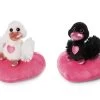Nici 48264 + 48265 SET Schwäne Auf Herzkissen Ca 13cm Plüsch Love Classics GREEN