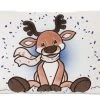 Nici 48332 Kissen Rentier Jonte Ca. 43x25cm Plüsch Winter Friends GREEN