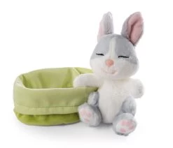 Nici 48706 Sleeping Pets Bunnies Hase Grau 12cm Schlafend Im Körbchen Grün -Nici 48706 03 ZA Frei 2048x1754