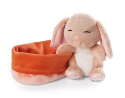 Nici 48708 Sleeping Pets Bunnies Hase Karamell 12cm Schlafend Im Körbchen Peach -Nici 48708 03 ZA Frei 2048x1607