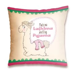 Nici 42163 Baumwollkissen Bedruckt Lama "Mach Ma La(h)ma" 37x37cm -Nici 575iyqboidxIUAj