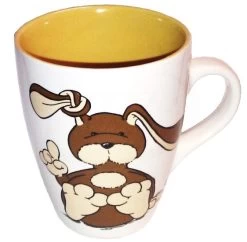 Nici 22037 Tasse Hase Puschel Braun Porzellan Spring Frühling Rabbit 11cm Ø8,5cm -Nici N22037 bearbeitet